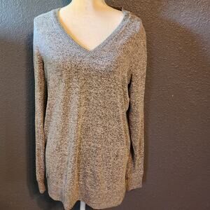 Lucky Brand Popover Pullover Gray Heathered Long Sleeve Soft Shirt Size Medium